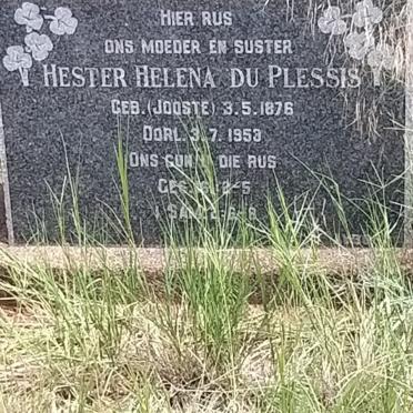 PLESSIS Hester Helena, du nee JOOSTE 1876-1953