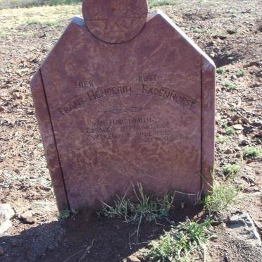 BADENHORST Frans Henderik 1905-1920