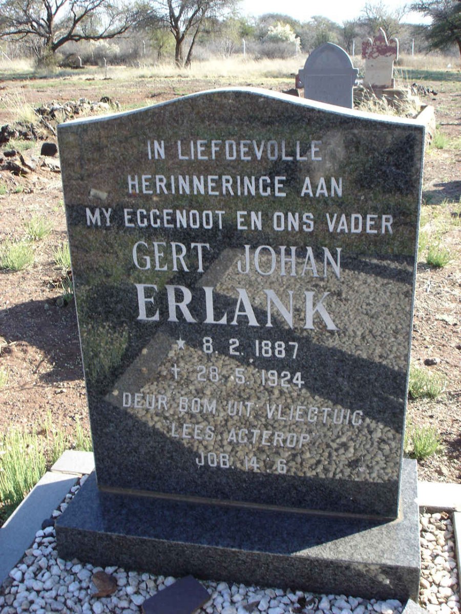 ERLANK Gert Johan 1887-1924