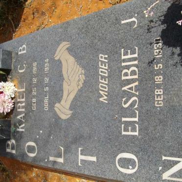 BOLTON Karel C.B. 1916-1994 &amp; Elsabie J. 1930-