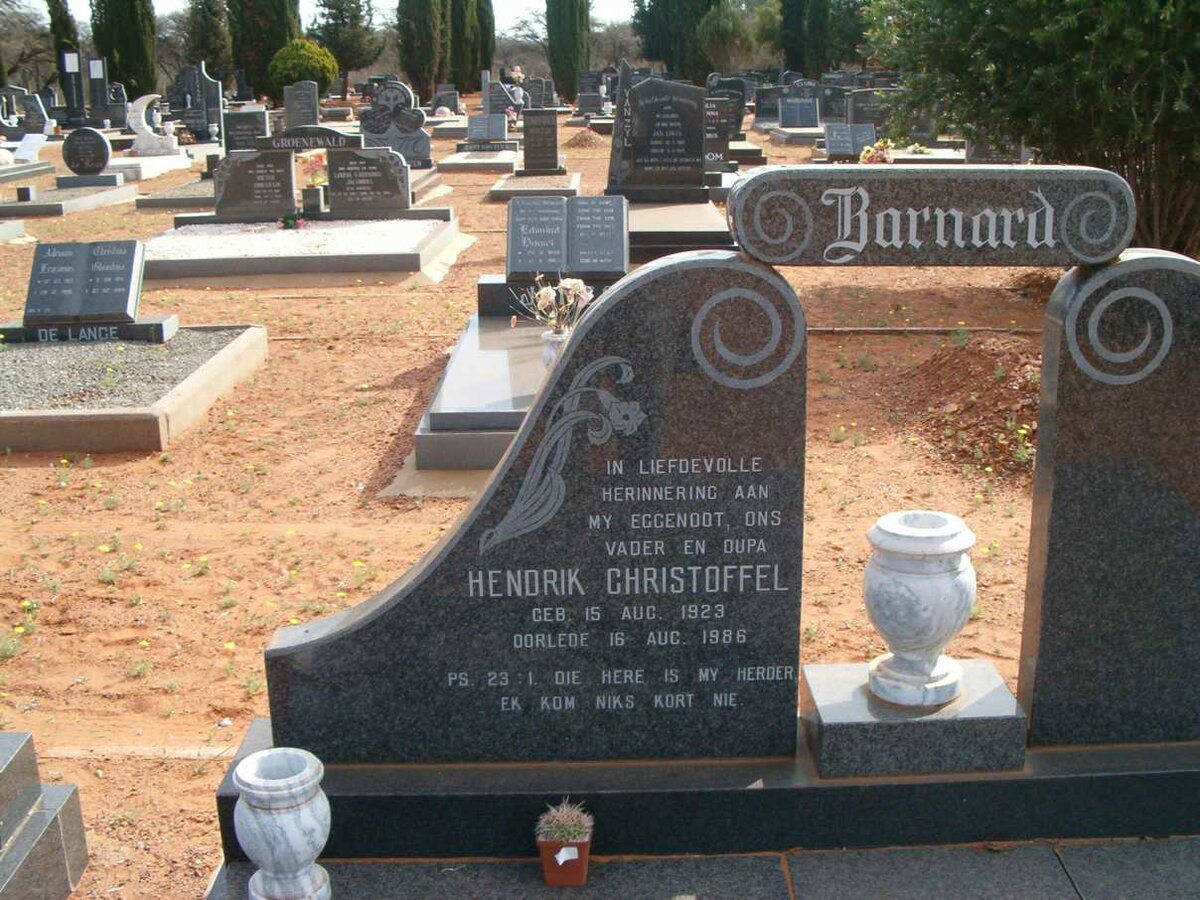 BARNARD Hendrik Christoffel 1923-1986