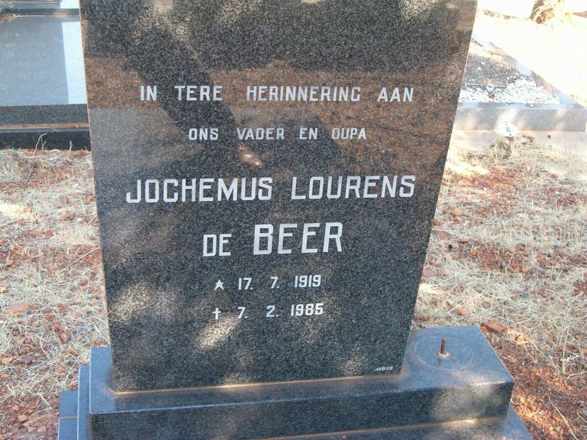 BEER Jochemus Lourens, de 1919-1985