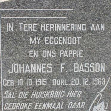BASSON Johannes F. 1915-1963