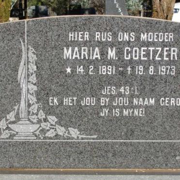 COETZER Maria M. 1891-1973