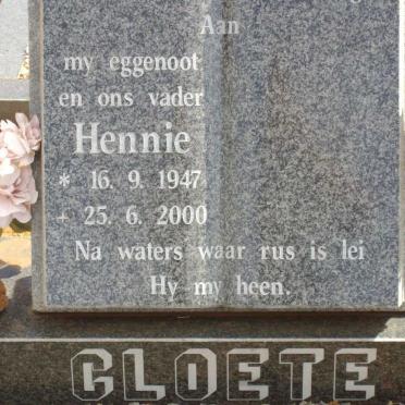 CLOETE Hennie 1947-2000