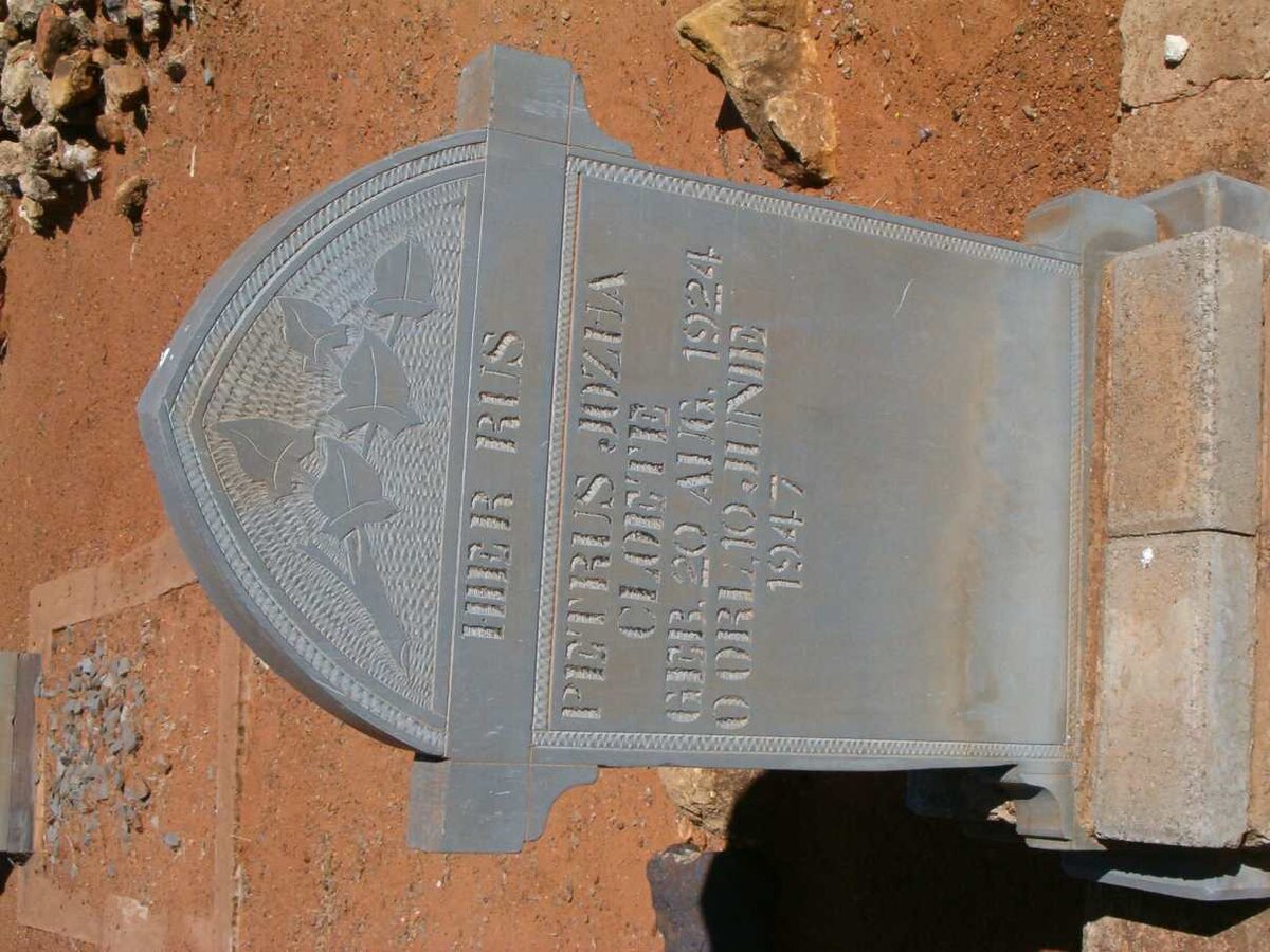 CLOETE Petrus Jozua 1924-1947