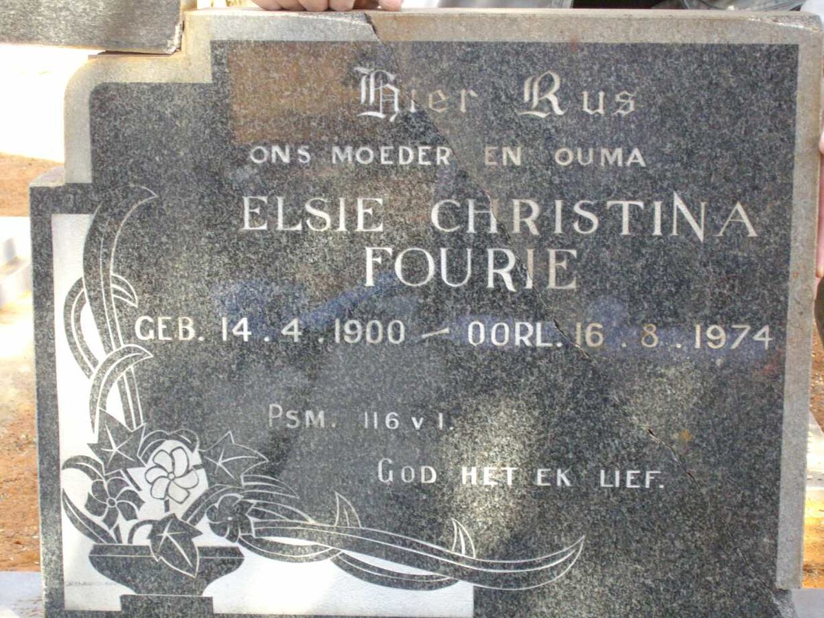 FOURIE Elsie Christina 1900-1974