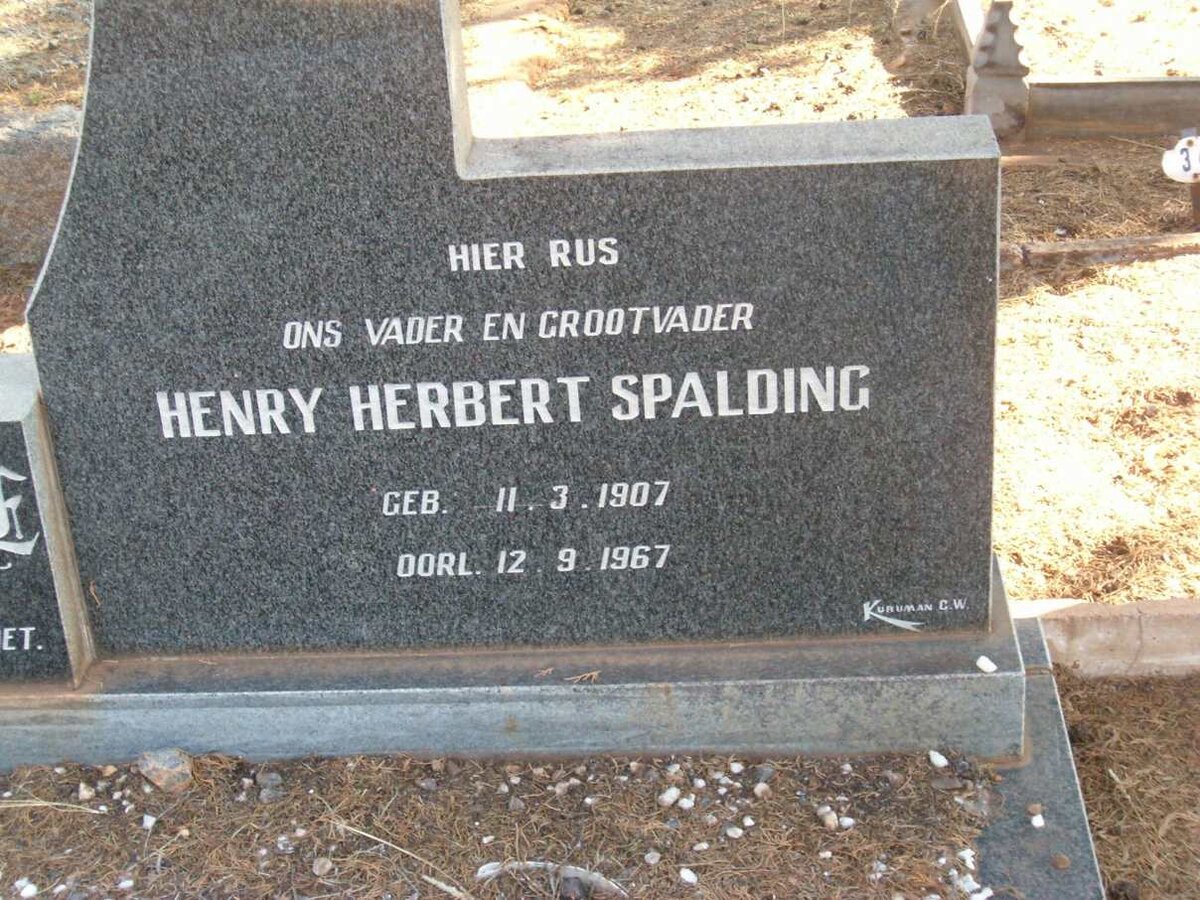 FOURIE Henry Herbert Spalding 1907-1967