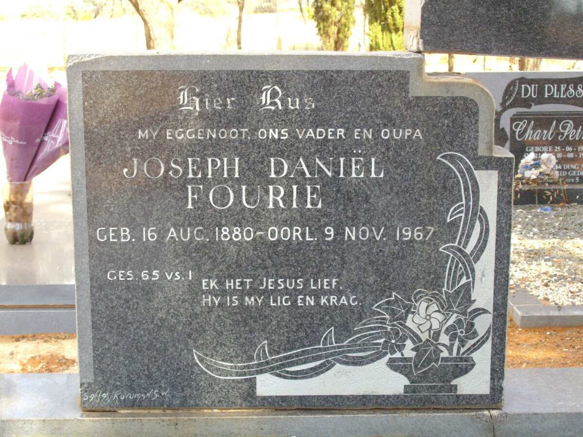 FOURIE Joseph Daniel 1880-1967
