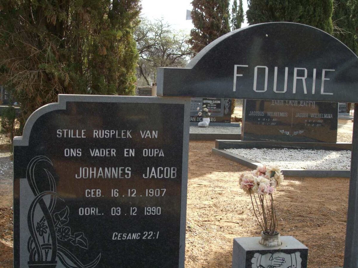 FOURIE Johannes Jacob 1907-1990