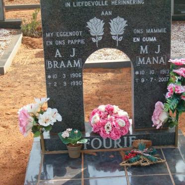 FOURIE A.J. 1906-1990 &amp; M.J. 1913-2007