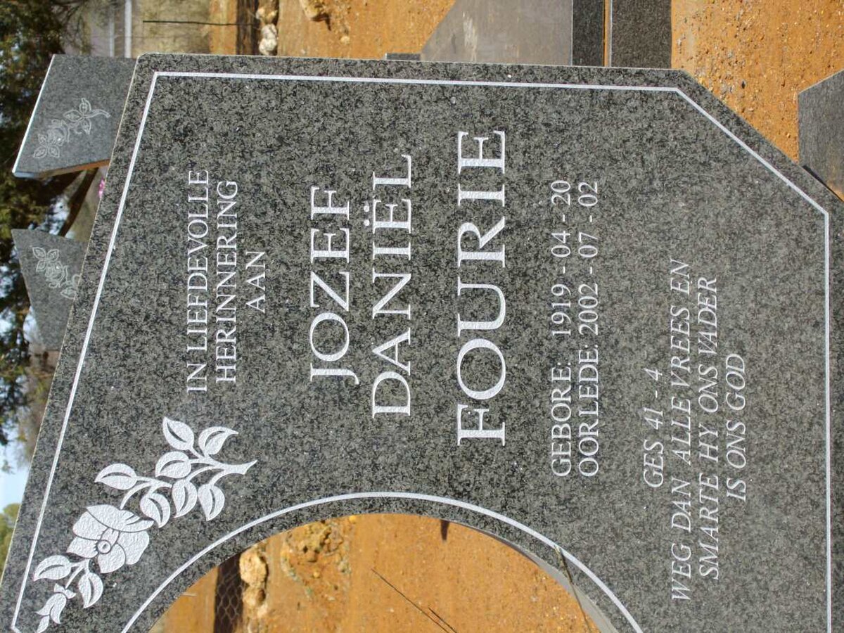 FOURIE Jozef Daniël 1919-2002