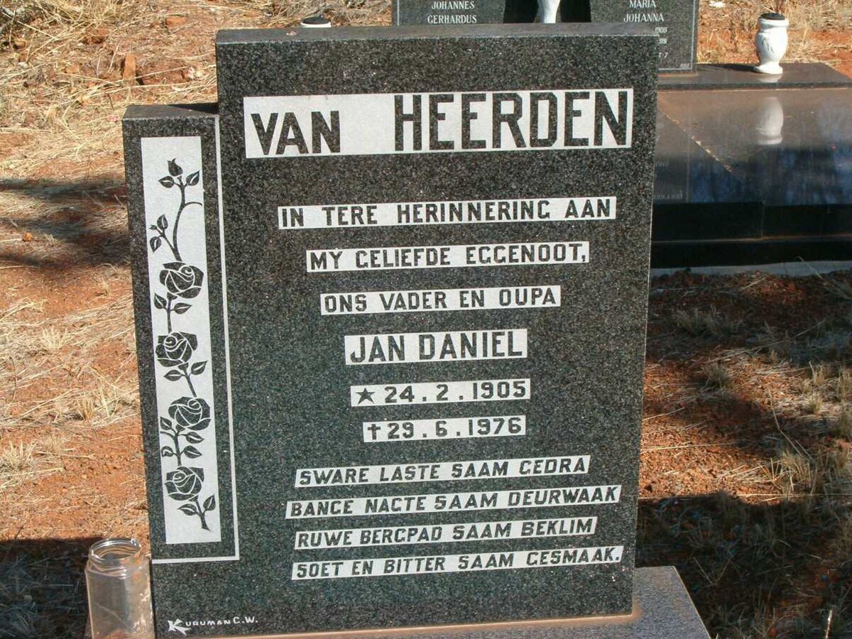 HEERDEN Jan Daniel, van 1905-1976