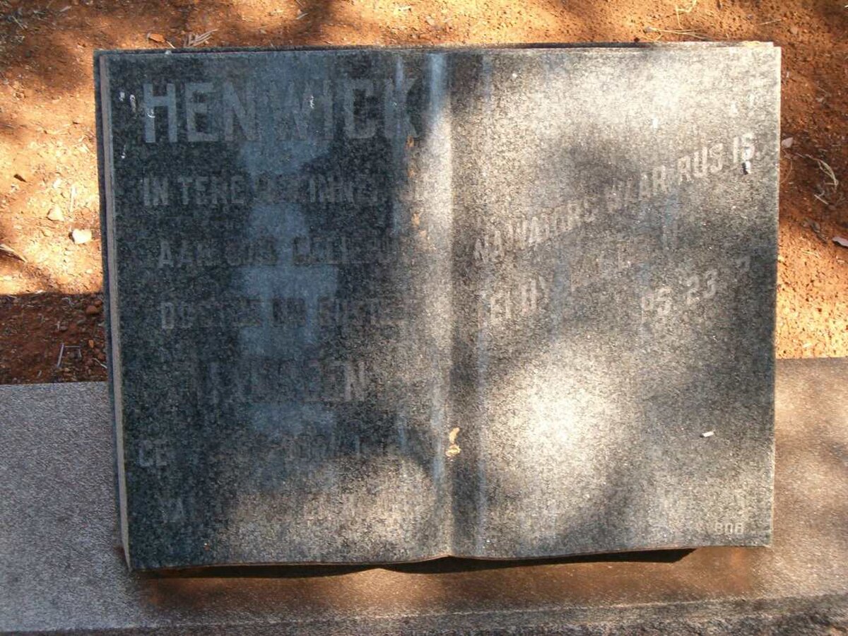 HENWICK ?en 19??-19??