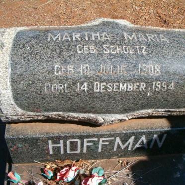 HOFFMAN Martha Maria nee SCHOLTZ 1908-1994