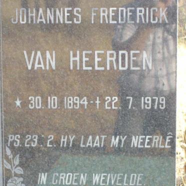 HEERDEN Johannes Frederick, van 1894-1979
