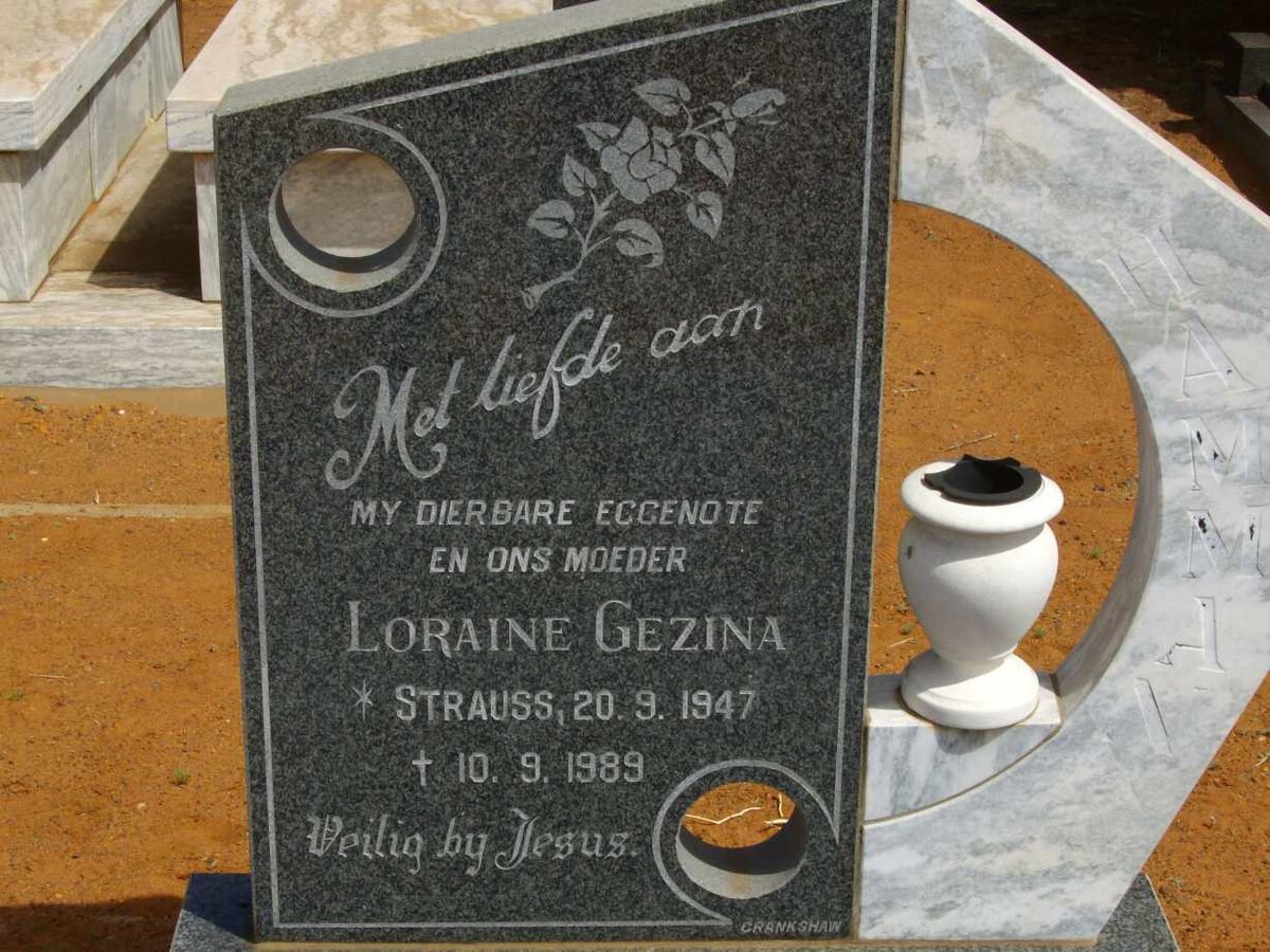 HAMMAN Loraine Gezina nee STRAUSS 1947-1989