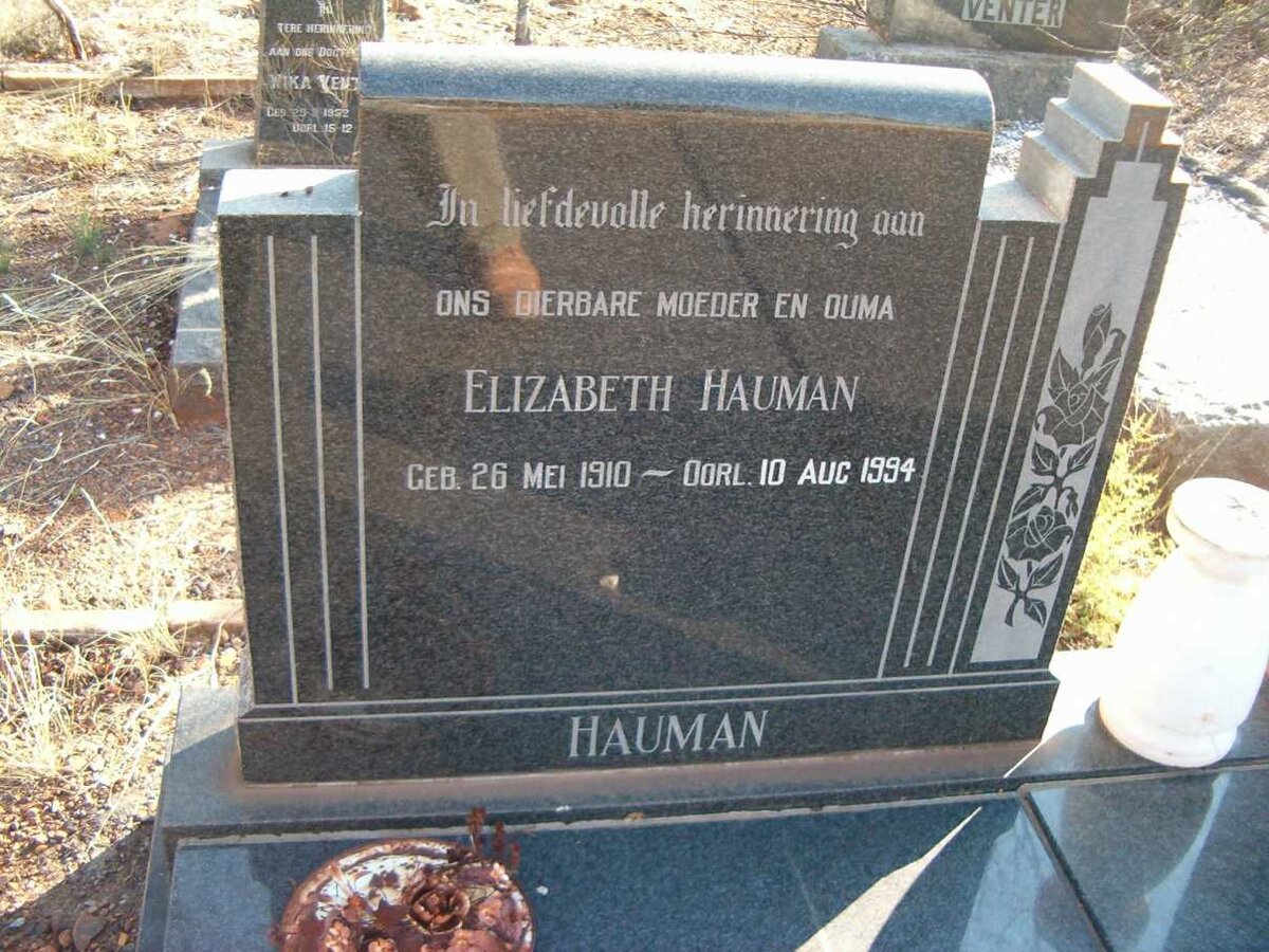 HAUMAN Elizabeth 1910-1994