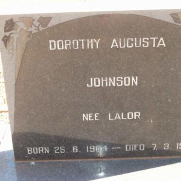 JOHNSON Dorothy Augusta nee LALOR 1904-1986