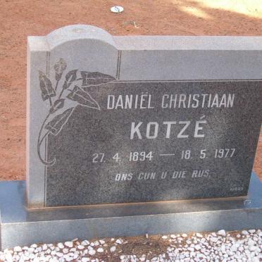 KOTZÉ Daniël Christiaan 1894-1977