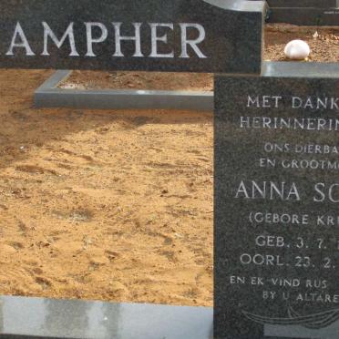 KAMPHER Elias Lourens 1910-1983 &amp; Anna Sophia KRUGER 1910-1984 