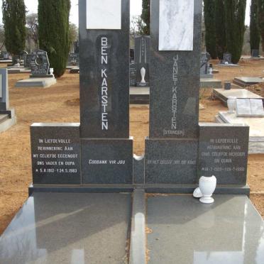 KARSTEN Ben 1912-1983 &amp; Janet STANDER 1920-1998