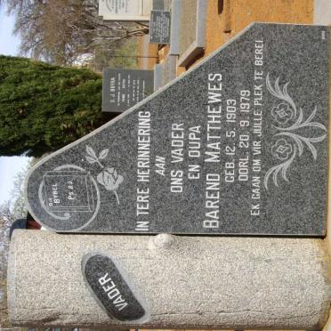 KLERK Barend Matthewes, de 1903-1979