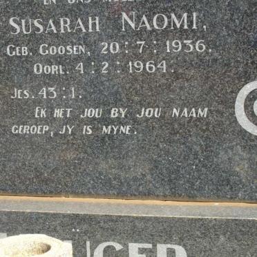 KRUGER Susarah Naomi 1936-1964