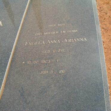 KRUGER Engela Anna Johanna nee V. ZYL 1923-