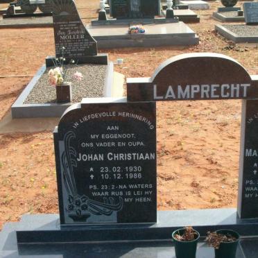 LAMPRECHT Johan Christiaan 1930-1986 &amp; Marthina Jacoba 1932-2007