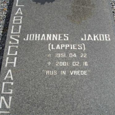 LABUSCHAGNE Johannes Jakob 1951-2001