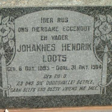 LOOTS Johannes Hendrik 1895-1964
