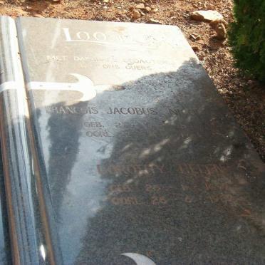 LOOTS Francois Jacobus Nicolaas 1898-1983 &amp; Dorothy Helen 1899-1987 