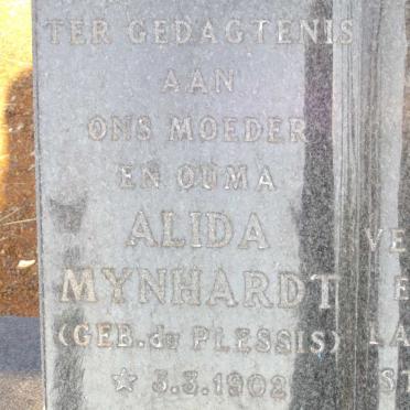 MYNHARDT Alida nee DU PLESSIS 1902-1973