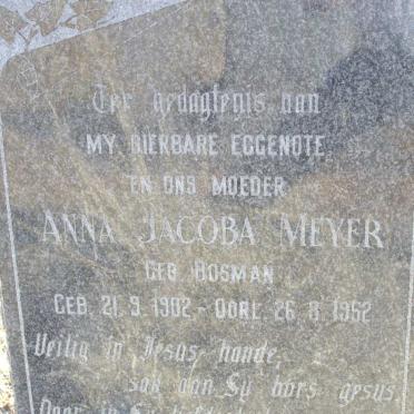 MEYER Anna Jacoba nee BOSMAN 1902-1952