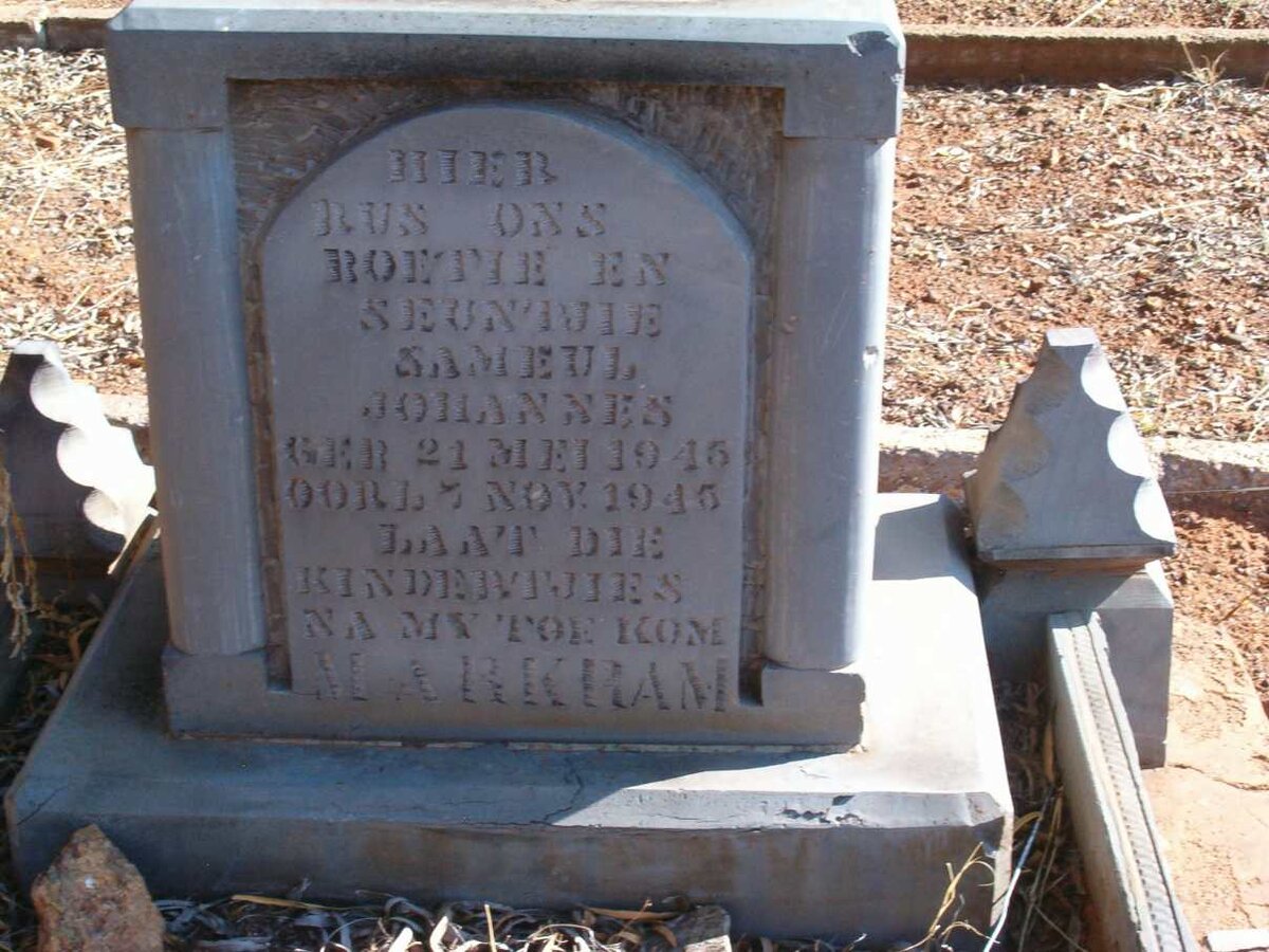 MARKRAM Sameul Johannes 1945-1945