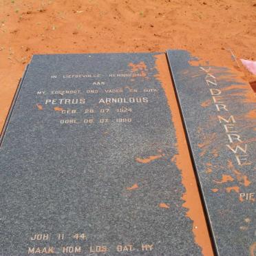 MERWE Petrus Arnoldus, van der 1924-1990