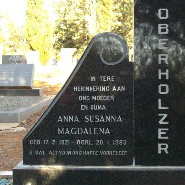 OBERHOLZER Anna Susanna Magdalena 1921-1983