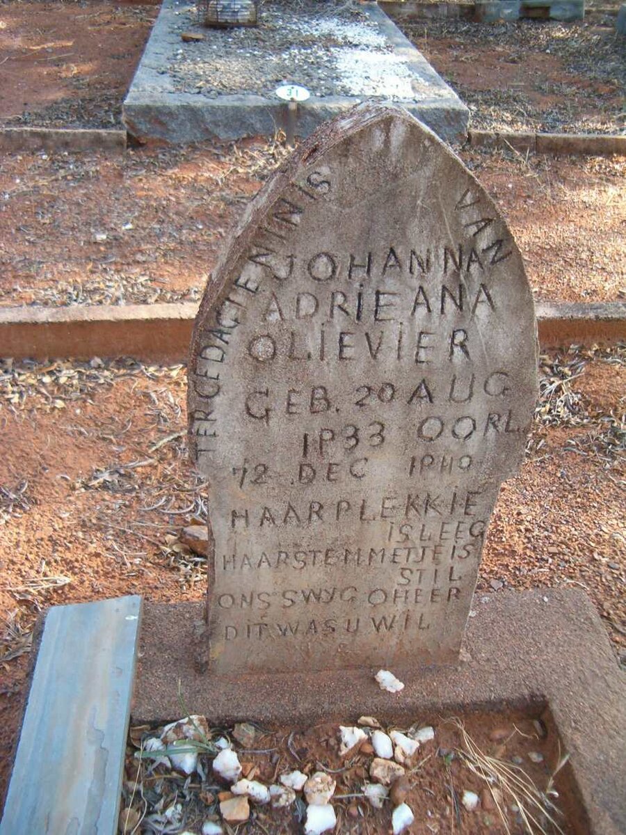 OLIEVIER Johanna Adrieana 1933-1940