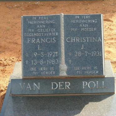 POLL Francis L., van der 1921-1983 &amp; Christina 1931-