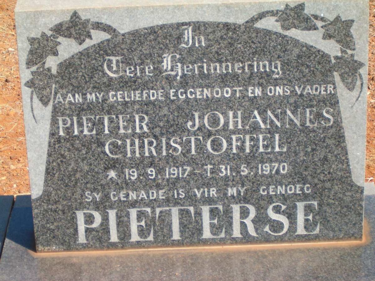 PIETERSE Pieter Johannes Christoffel 1917-1970