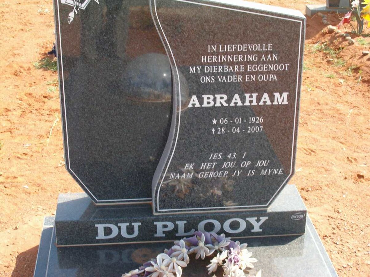 PLOOY Abraham, du 1926-2007