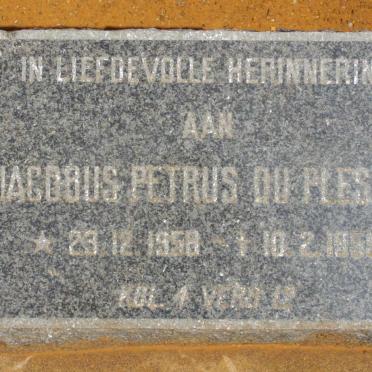 PLESSIS Jacobus Petrus, du 1958-1959