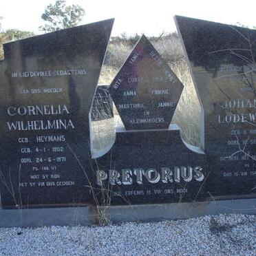 PRETORIUS Johannes Lodewikus 1898-1969 &amp; Cornelia Wilhelmina HEYMANS 1902-1971