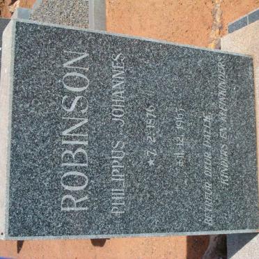 ROBINSON Filuppus Johannes 1876-1963