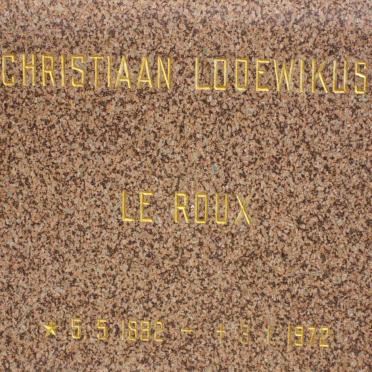 ROUX Christiaan Lodewikus, le 1892-1972