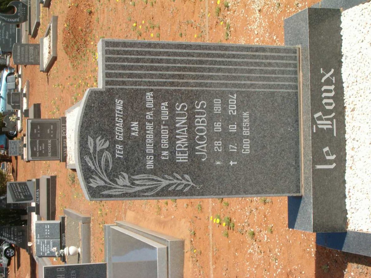 ROUX Hermanus Jacobus, le 1910-2004