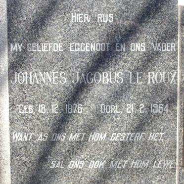 ROUX Johannes Jacobus, le 1876-1964