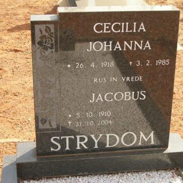 STRYDOM Jacobus 1910-2004 &amp; Cicilia Johanna 1918-1985