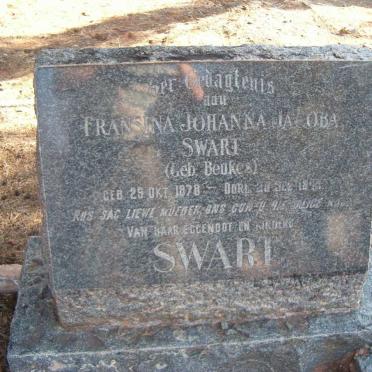 SWART Fransina Johanna Jacoba nee BEUKES 1878-1944